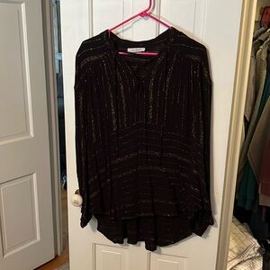 Black and gold blouse